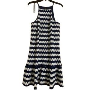 Trina Turk Elegant Sleeveless Crochet Stretch A-Line Dress for Women Size S-M